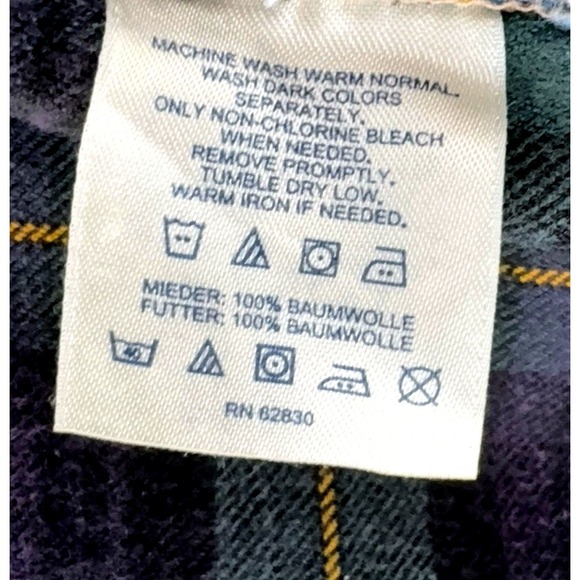 Lands End Jean Flannel Lined Size 35 Traditional Fit Pants Denim Blue Work - Picture 6 of 8